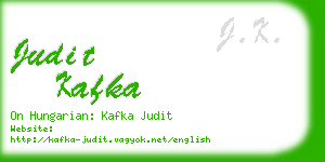 judit kafka business card